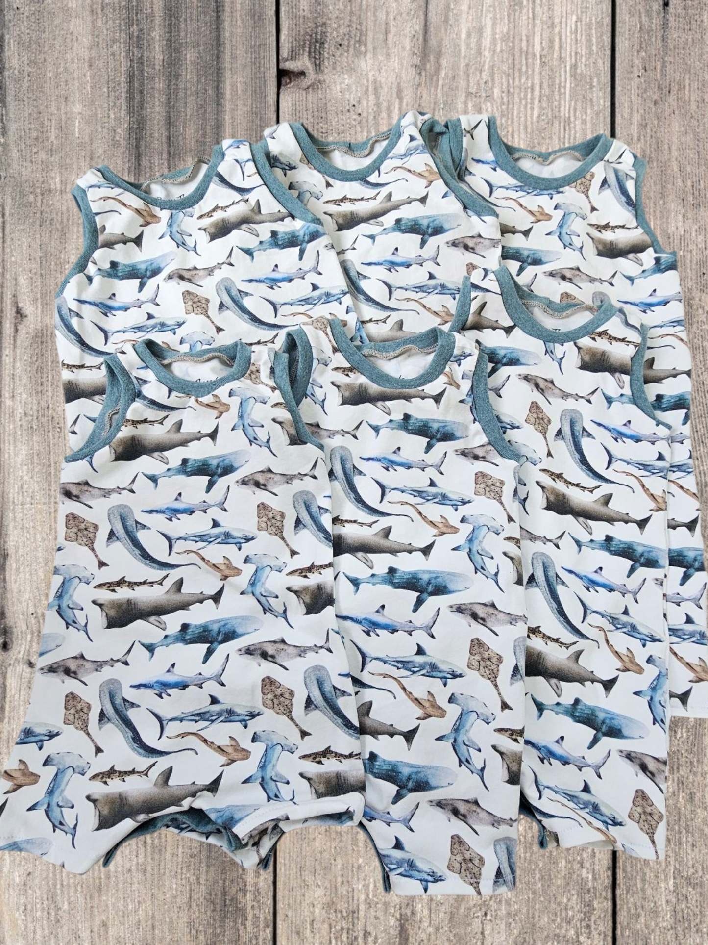 Shark Lover Tank Romper