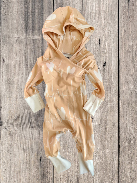 3-12m Hooded Adjustable Romper