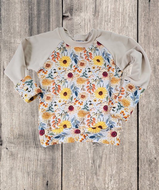 Cozy Sunflower Raglan