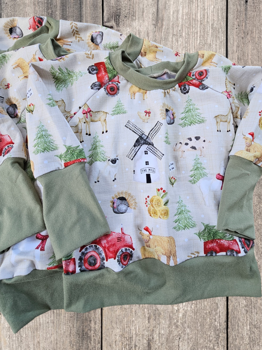 Farmhouse Christmas Raglan