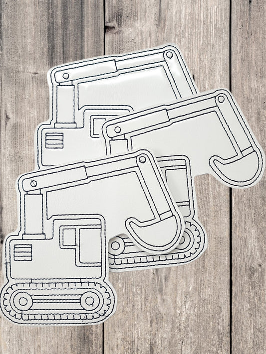 Excavator Coloring Page