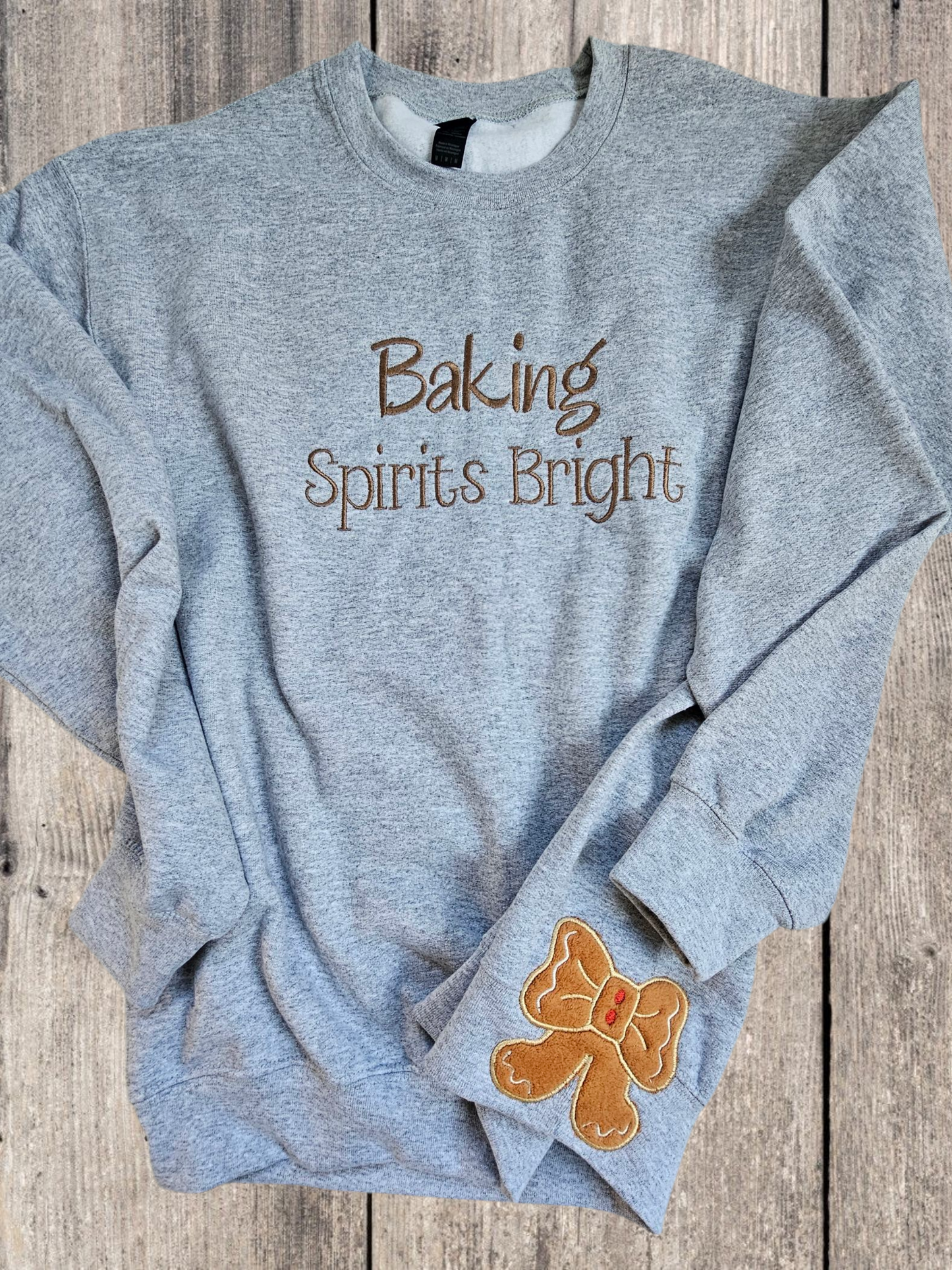 Gingerbread Embroidery Crewneck Pre-Order