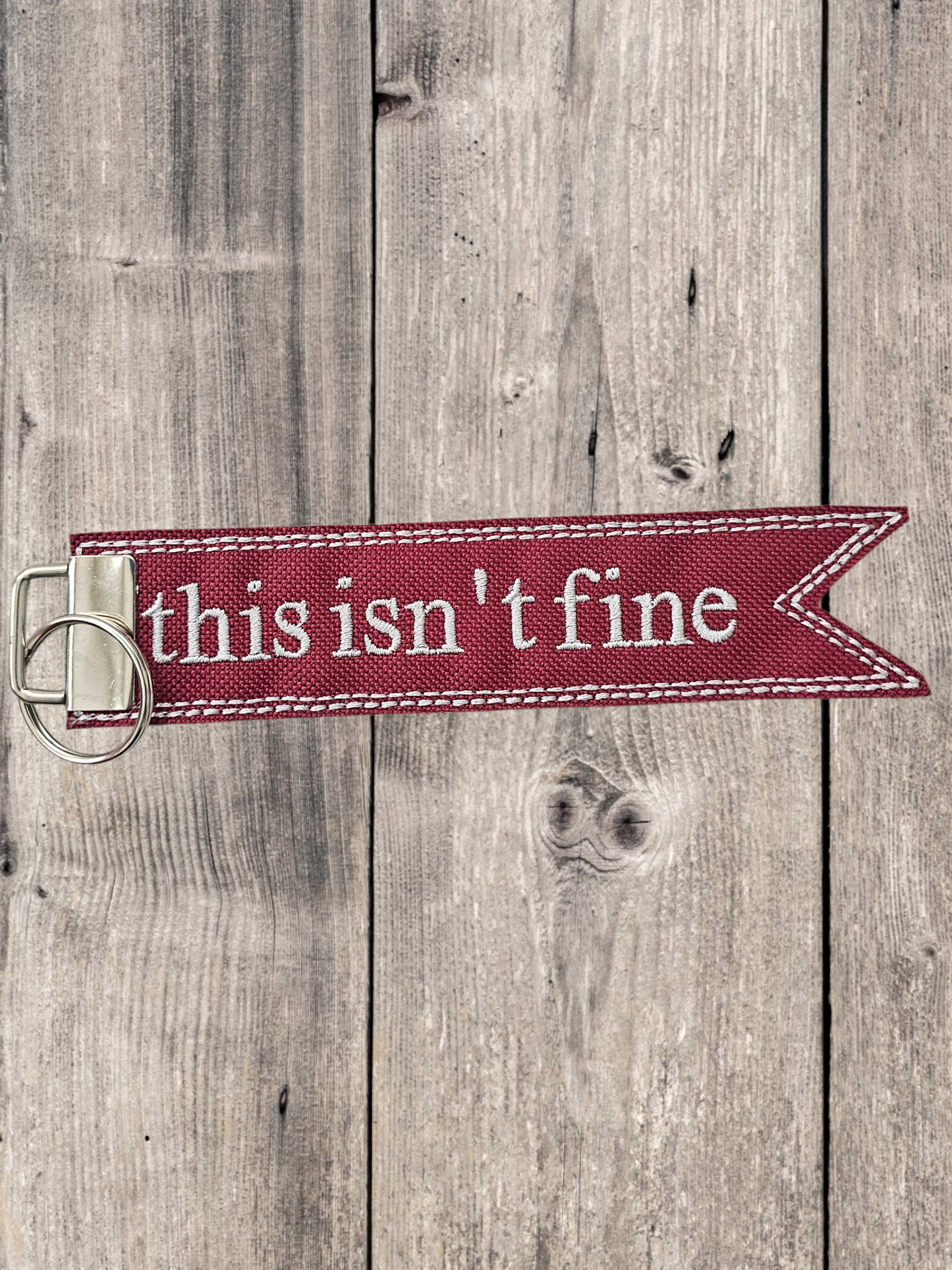 This Isnt Fine Flag Keyfob