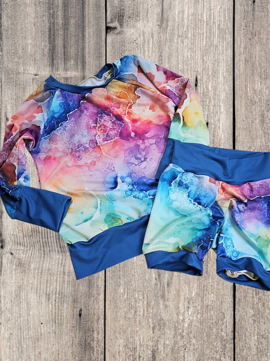 18m-4Y Watercolor Rainbow Swim Set