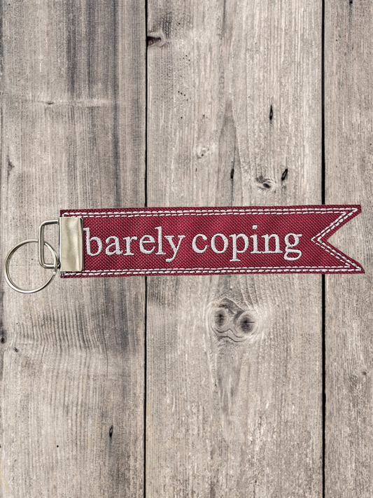 Barely Coping Flag Keyfob